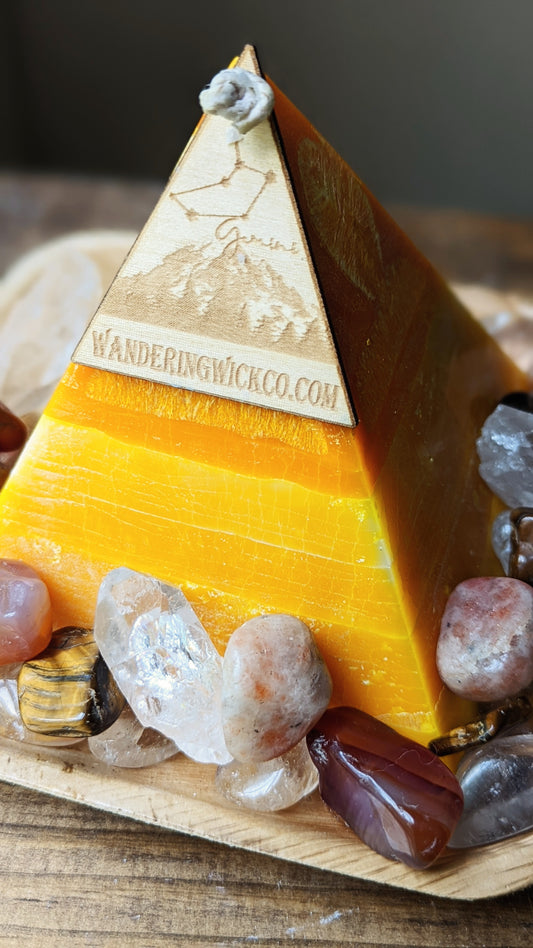 Gemini Pyramid Candle