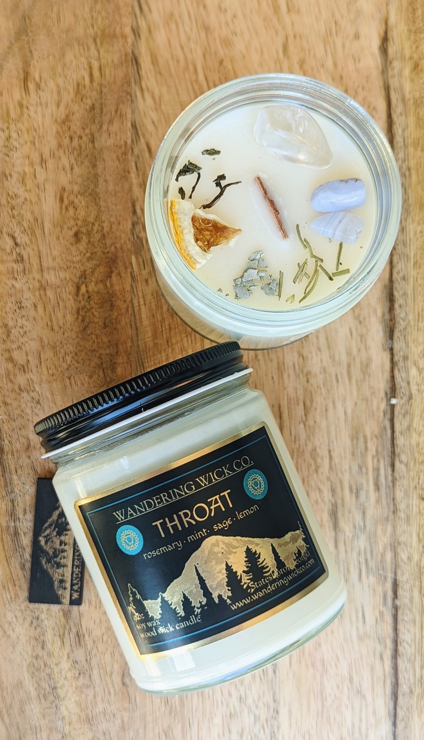 Throat Chakra Jar Candle